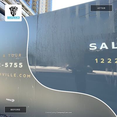 commercial pressure washing job in Nashville