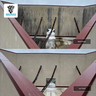 commercial pressure washing job in Nashville
