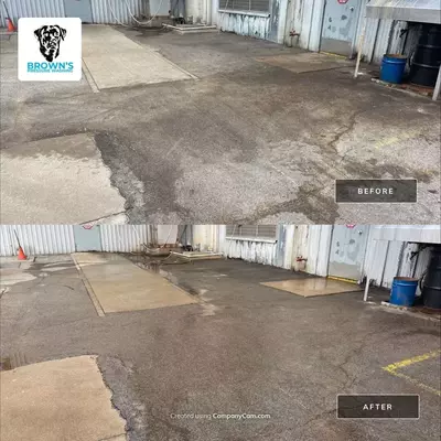 commercial pressure washing job in Nashville
