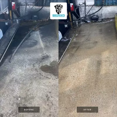 commercial pressure washing job in Nashville