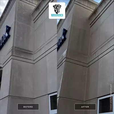 commercial pressure washing job in Nashville