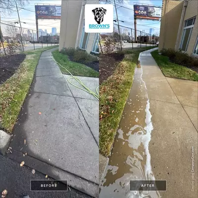 commercial pressure washing job in Nashville