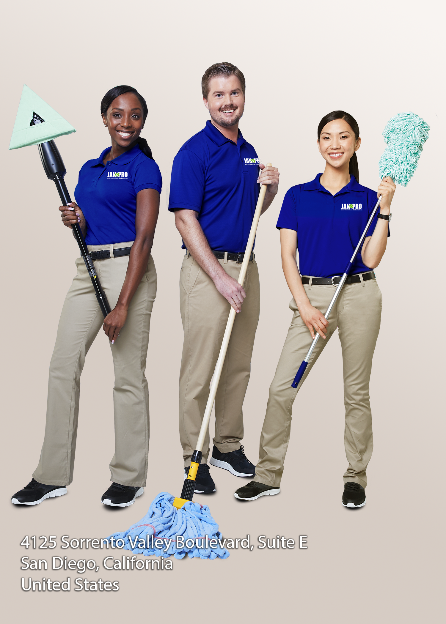 Cleaning staffs at JAN-PRO in San Diego