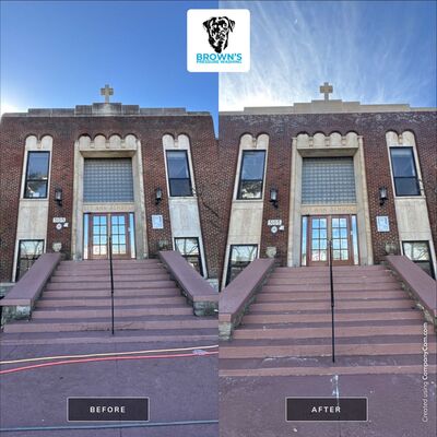 commercial pressure washing job in Nashville