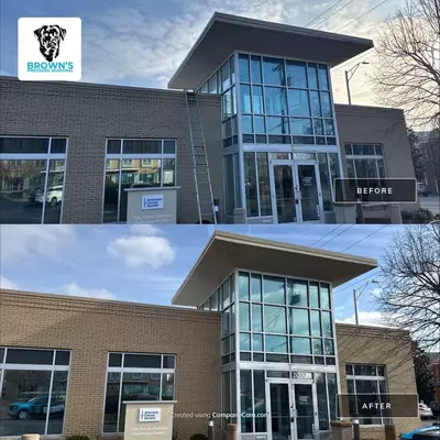 commercial pressure washing job in Nashville