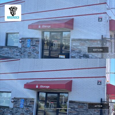 commercial pressure washing job in Lebanon