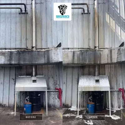commercial pressure washing job in Nashville