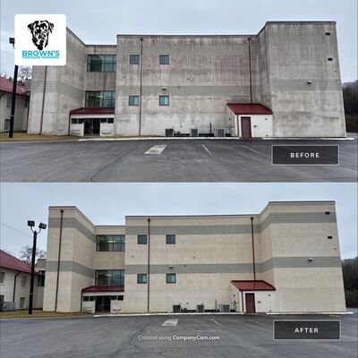 commercial pressure washing job in Nashville