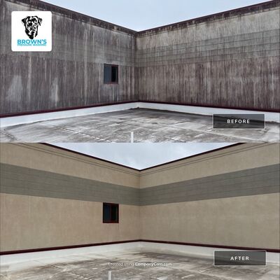 commercial pressure washing job in Nashville