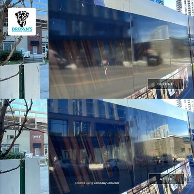 commercial pressure washing job in Nashville